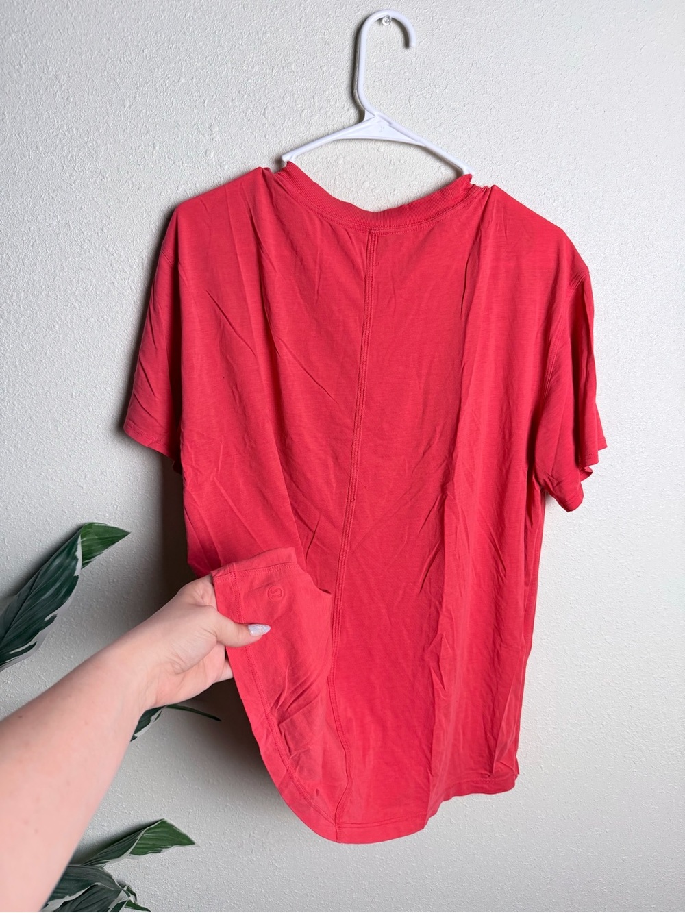 Lululemon Red Short Sleeve Crew Neck Yoga Training T-Shirt